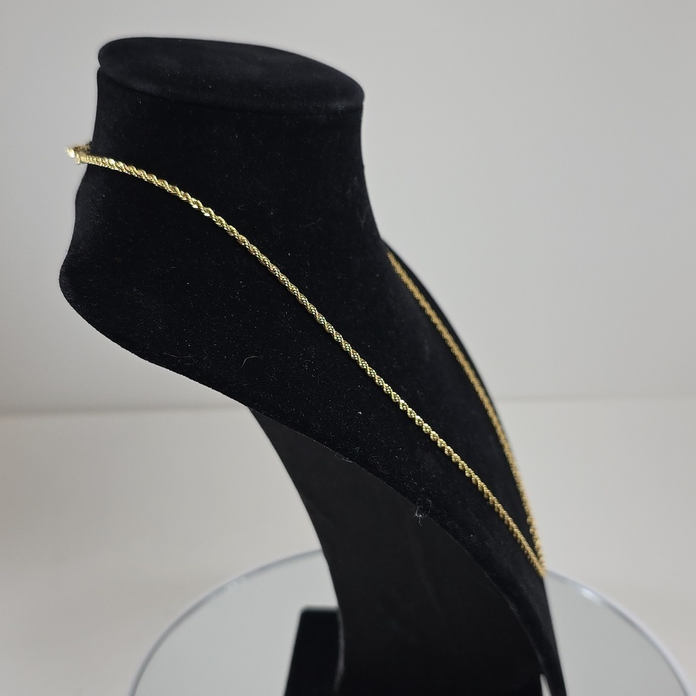 Classic Gold Rope Necklace 20" - Picture 2 of 3